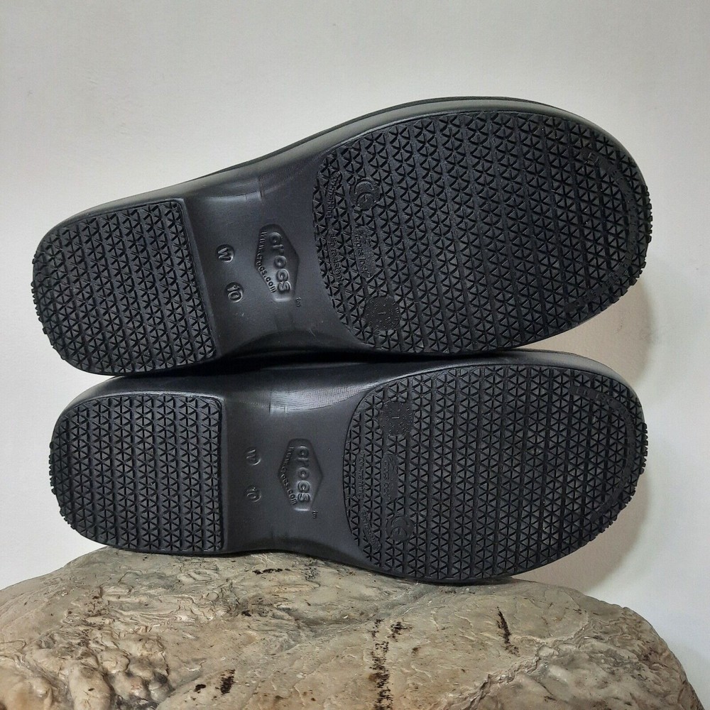 NWT Crocs Neria Pro II Clog | Slip Resistant Work Shoes Black Women's Size 10 - Picture 8 of 9